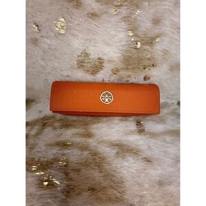 TORY BURCH Orange Little Triangle Sunglasses Eyeglasses Case Pouch Size Small